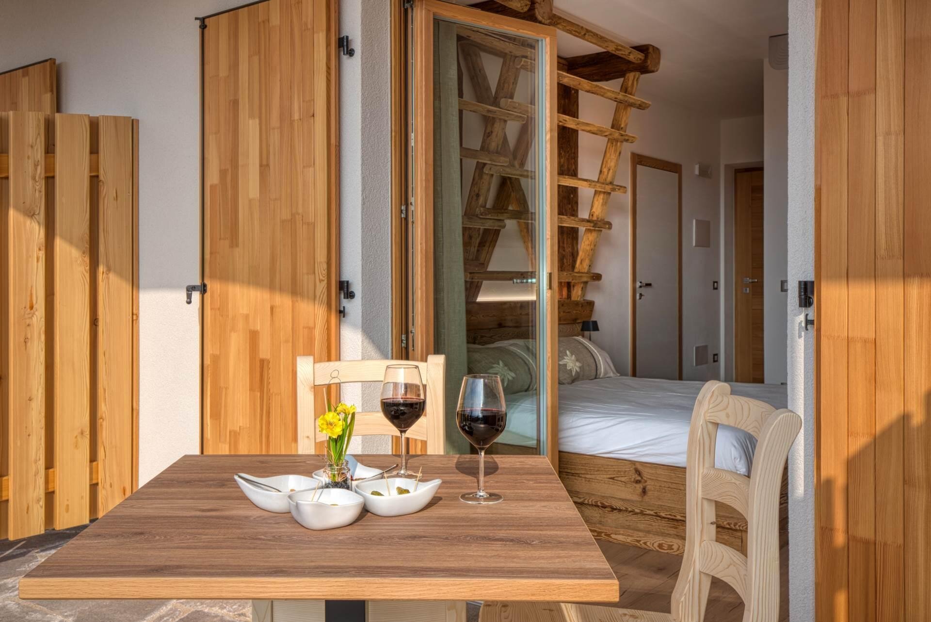 Patio esterno alla Camera