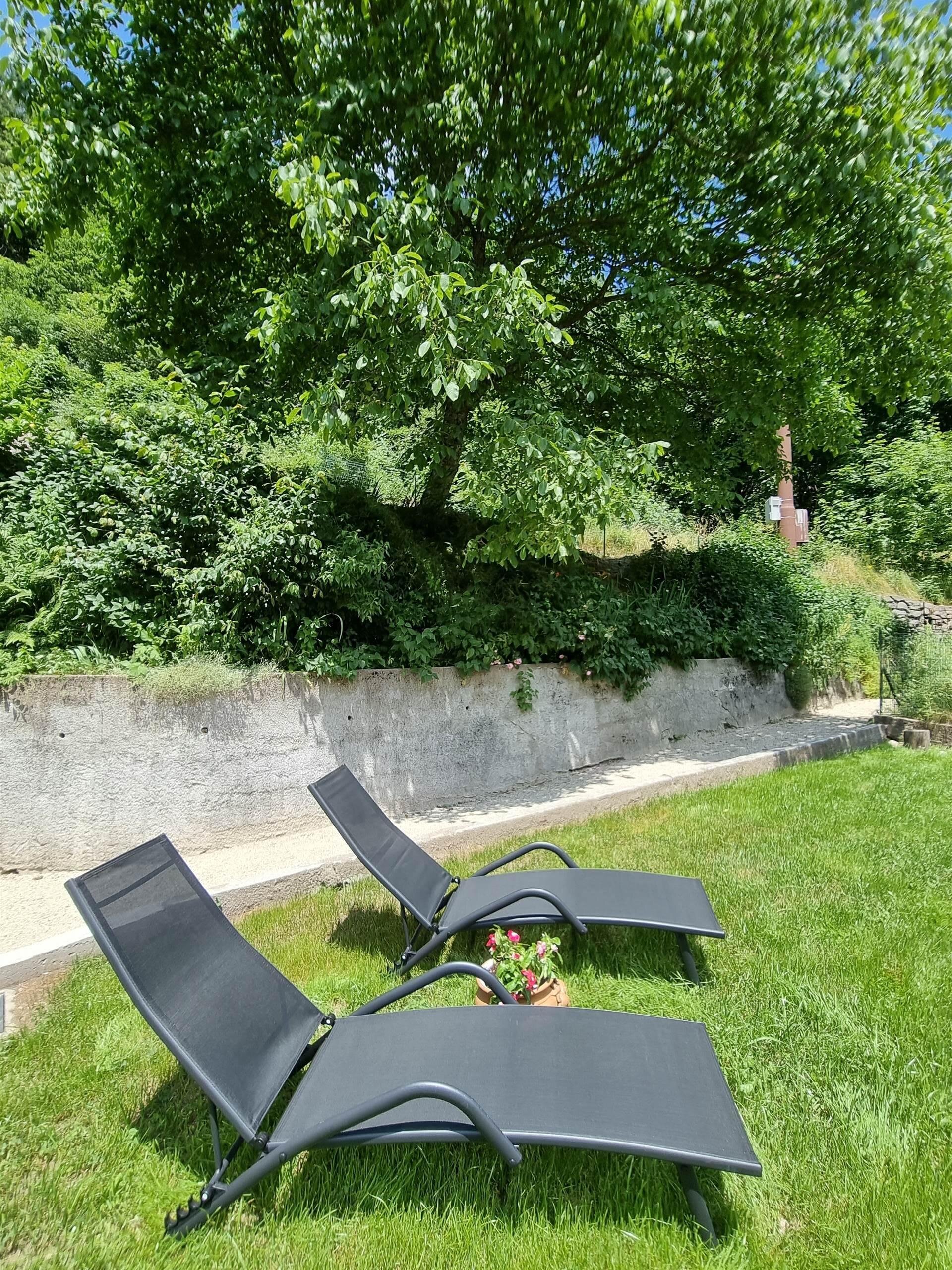 Dettaglio sedie verso giardino ingresso