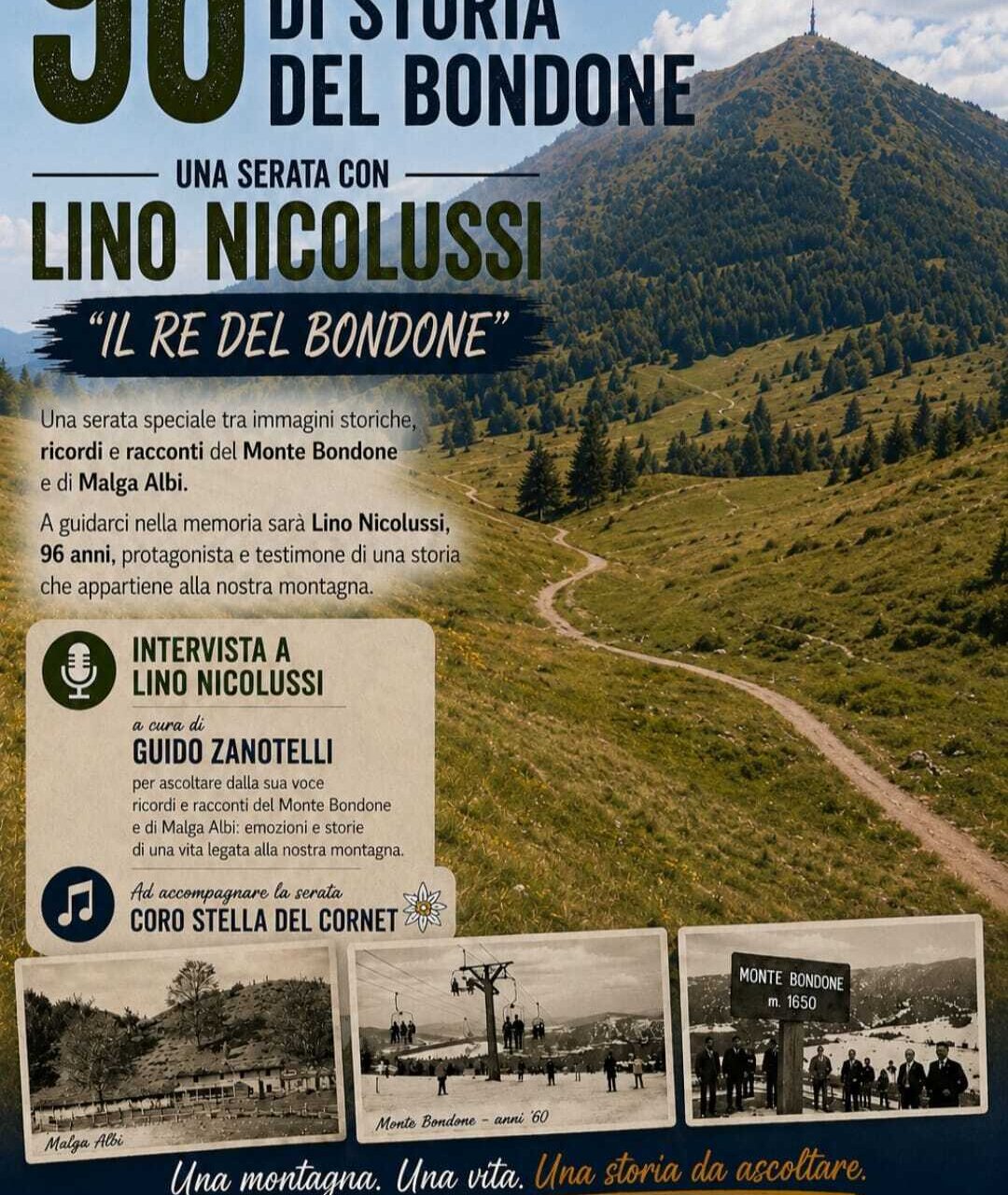 96 anni di storia del Bondone – Una serata con Lino Nicolussi