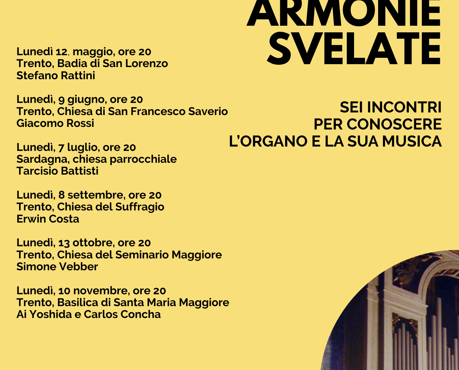 Harmonien enthüllt – Sechs Begegnungen, um die Orgel und die Musik kennenzulernen