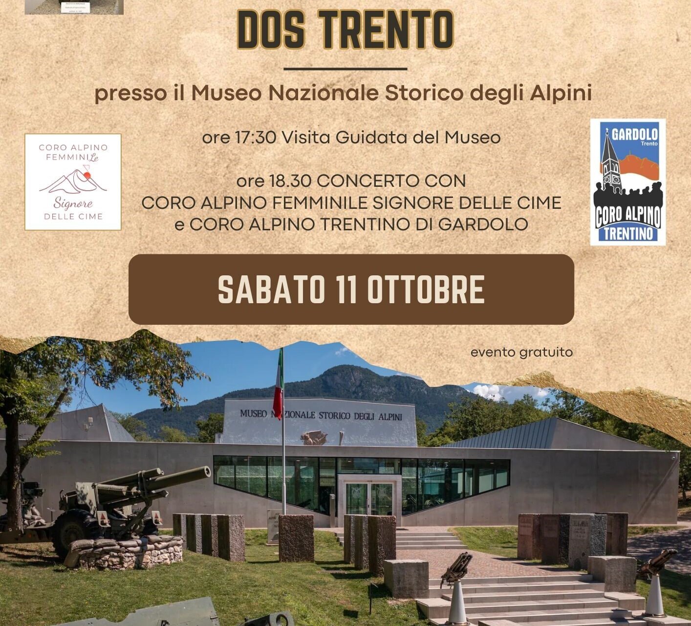 Singen auf dem Dos Trento – Nationalmuseum der Alpini