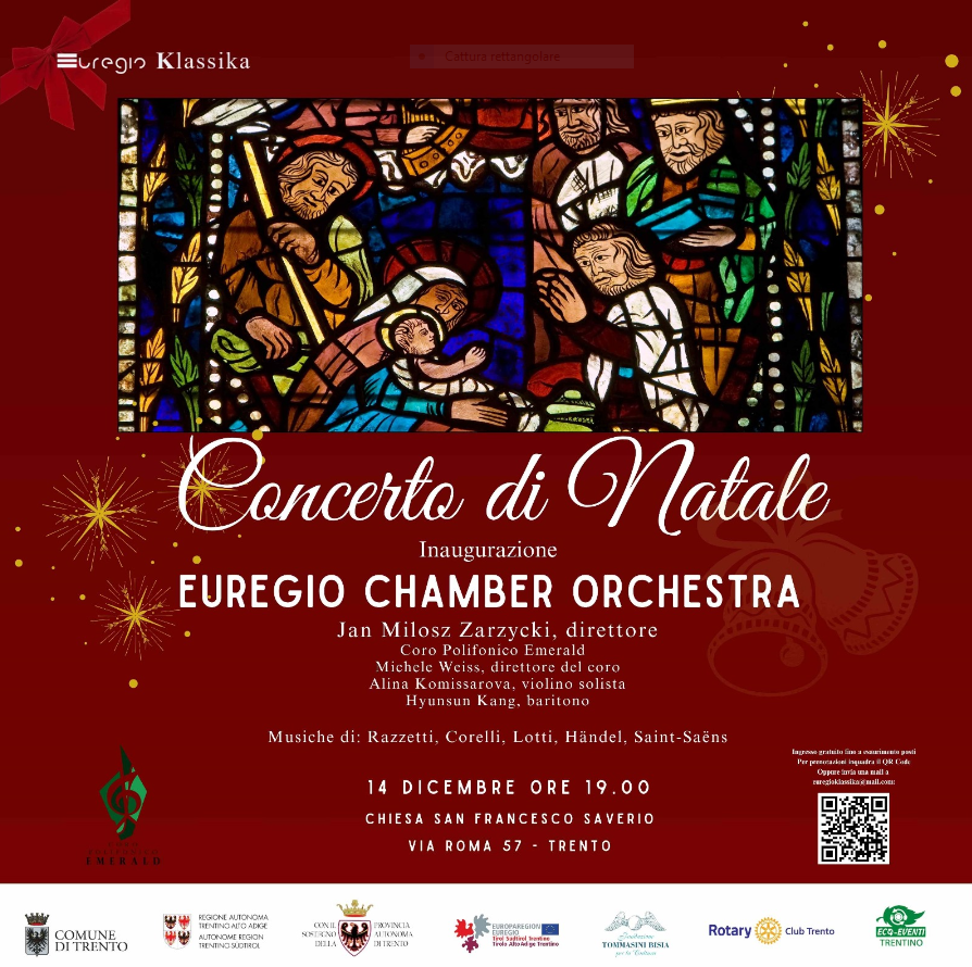 Christmas concert in Trento: the debut of the Euregio Chamber Orchestra