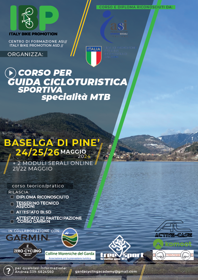 Course for sport bicycle touring guide - Baselga di Piné