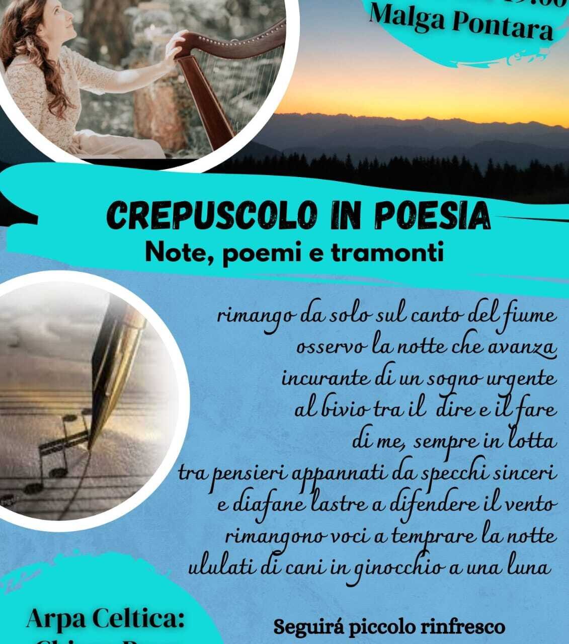 Crepuscolo in poesia in Malga Poesia