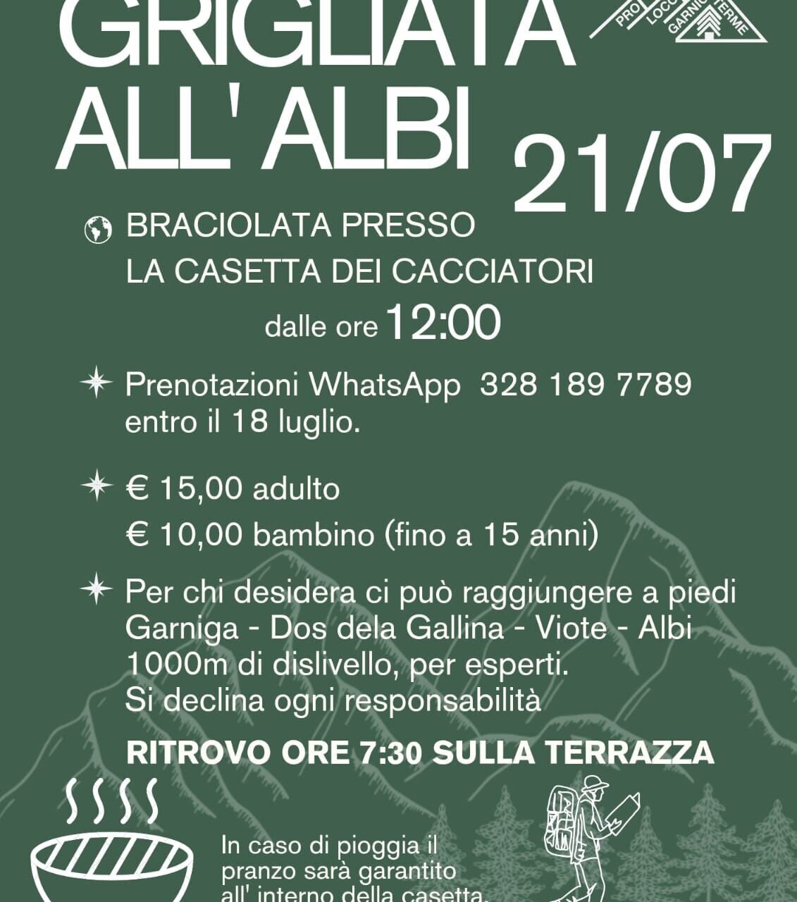 Barbecue at the Albi - Proloco Garniga Terme