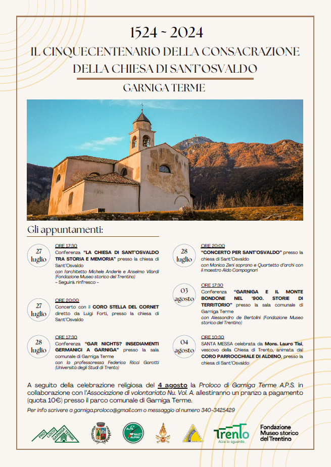 The Five Hundredth Anniversary of the Consecration of the Church of Sant'Osvaldo - Garniga Terme