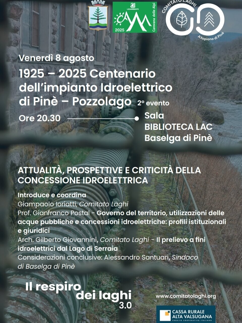 The Breath of the Lakes 3.0 - Current events, prospects and critical issues of the hydroelectric concession- Baselga di Pinè