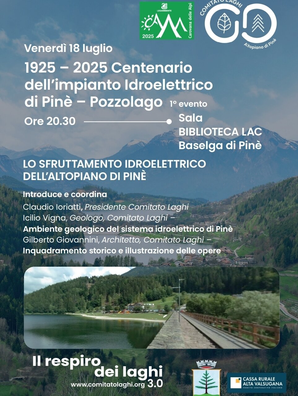 Der Atem der Seen 3.0 – Die hydroelektrische Nutzung des Piné-Plateaus – Baselga di Pinè