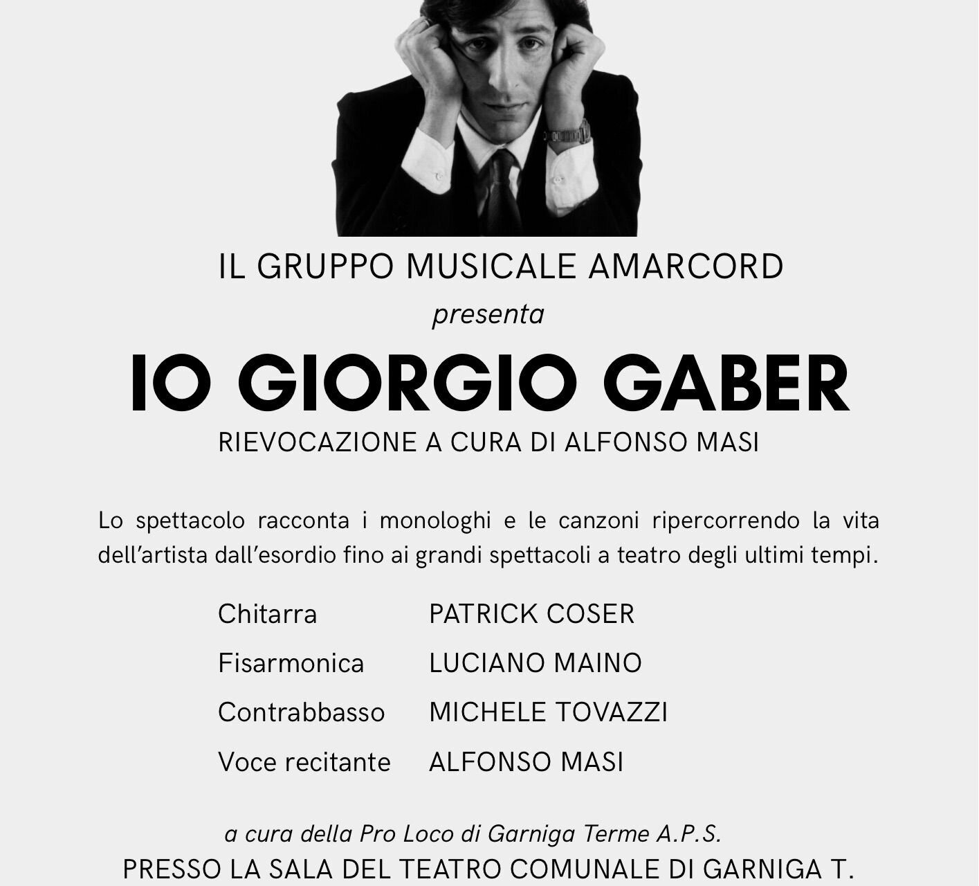 Giorgio Gaber - Re-enactment by Giorgio Masi