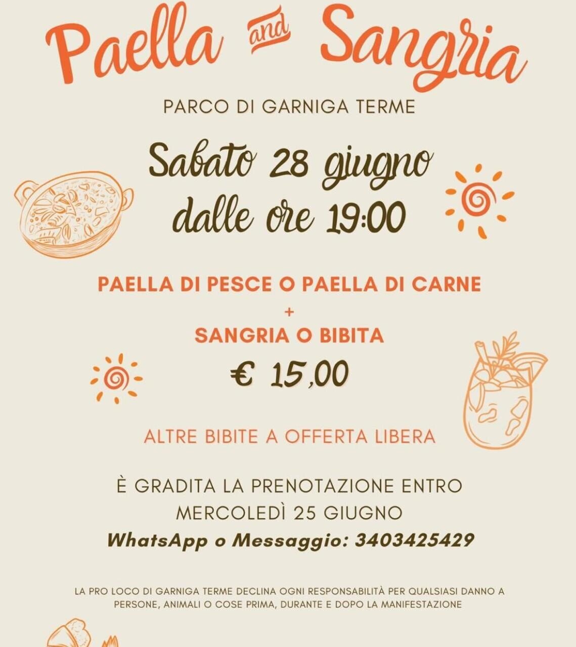 Paella and Sangria - Garniga Terme