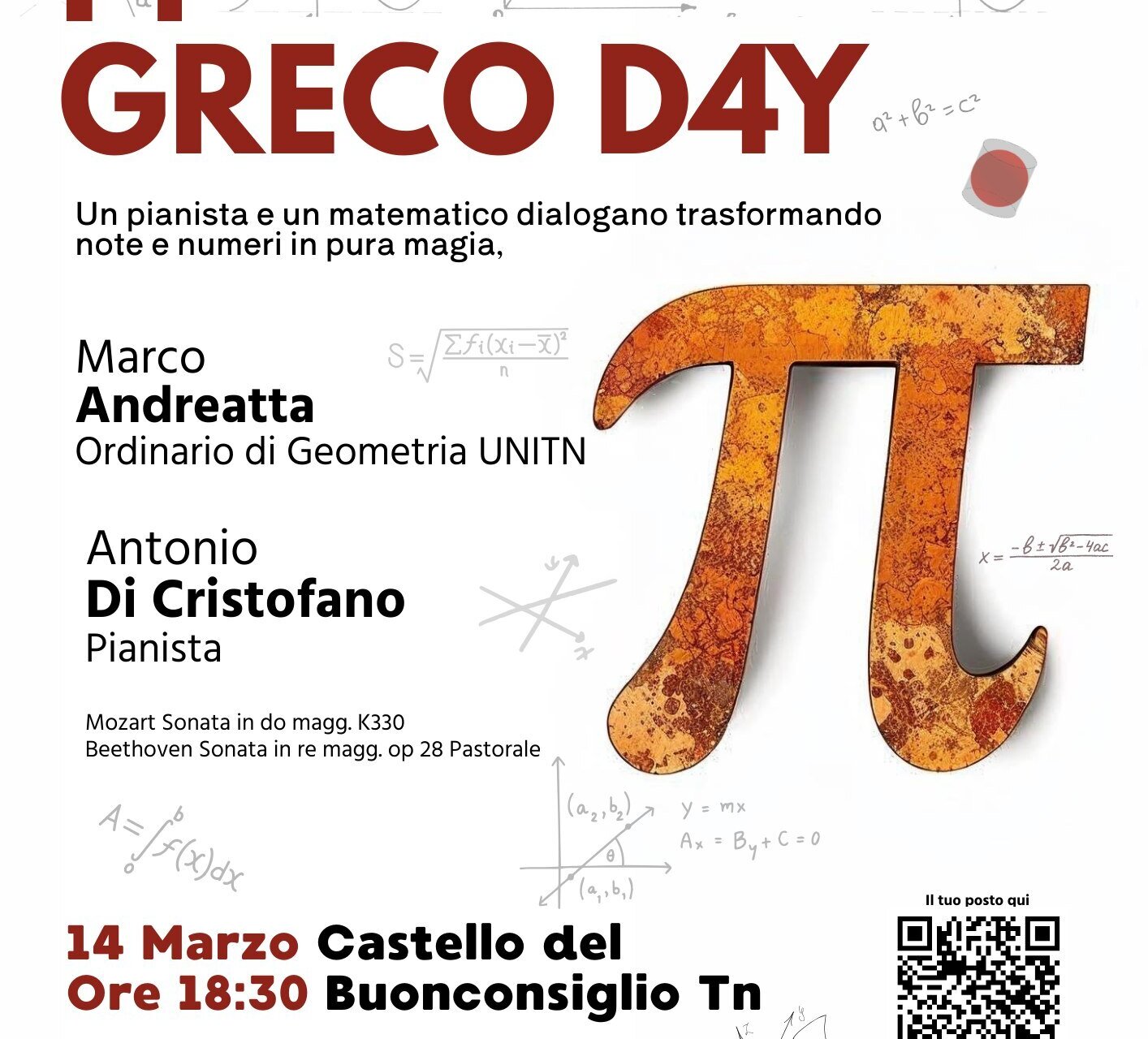 PI GRECO DAY - Music and mathematics in dialogue on stage - Euregio Klassika