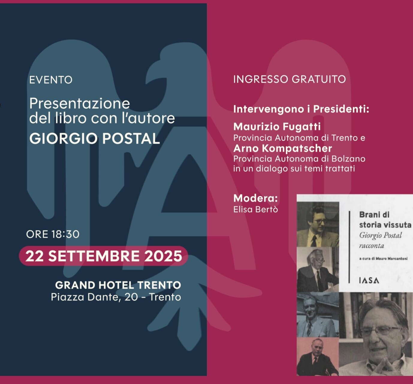 Book presentation - Fragments of lived history - Giorgio Postal recounts
