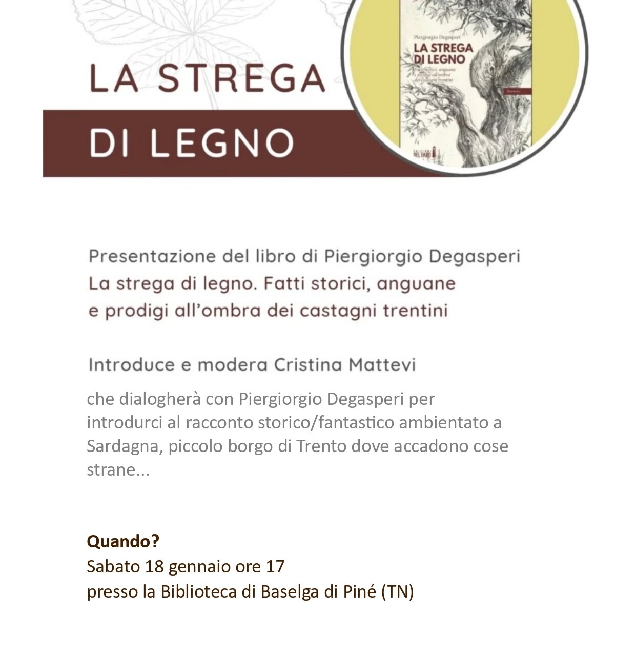 Buchpräsentation "la strega di legno"