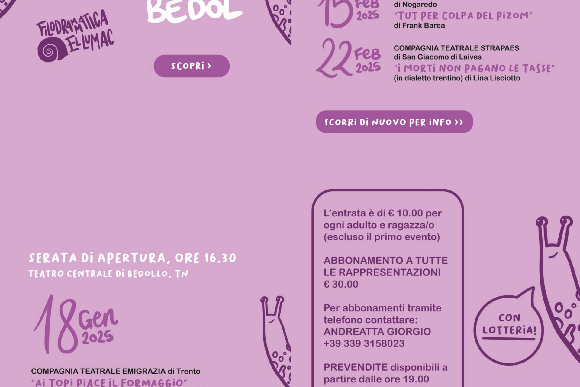 Rassegna teatrale "Foie de Bedol"