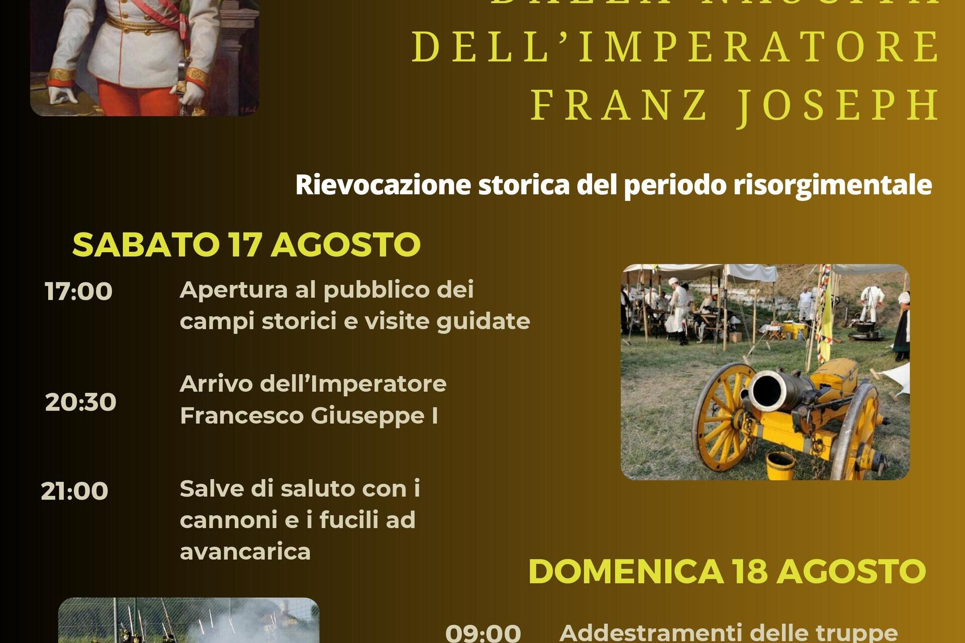 Historical reenactment of Emperor Franz Joseph