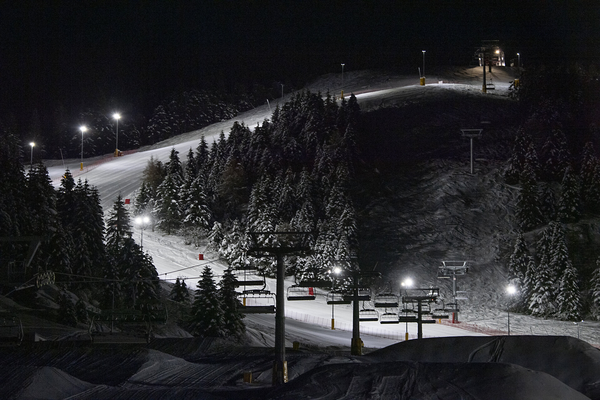 Sci notturno sul Monte Bondone