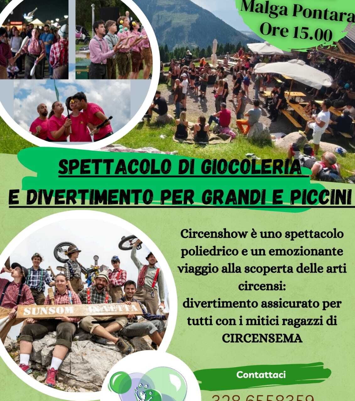 Spettacolo di Giocoleria in Malga Pontara