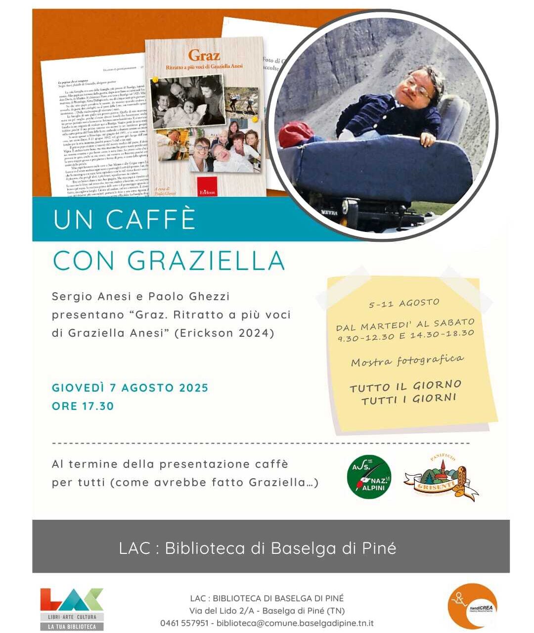 Ein Kaffee mit Graziella: in Pinè ein Treffen-Ausstellung-Kaffee