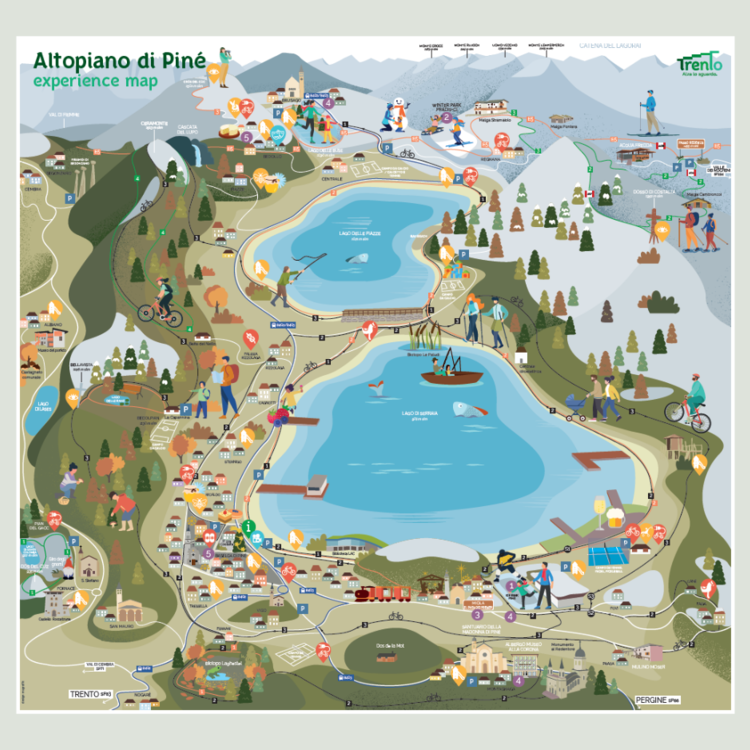 Experience map Piné Plateau - Autumn/Winter