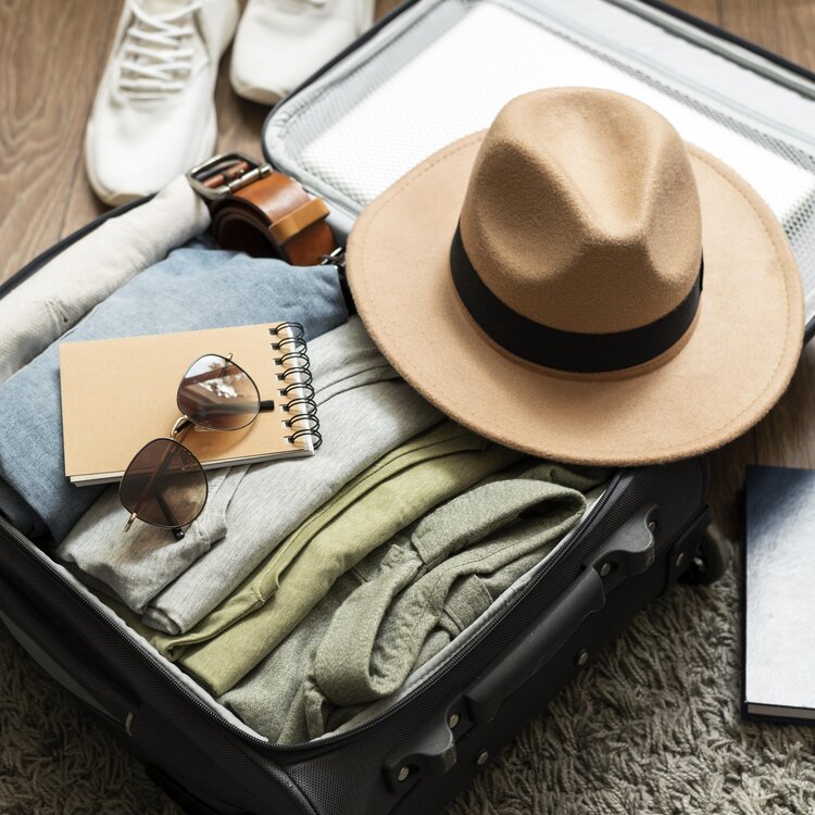 Arrangement Clothes Accessories Suitcase